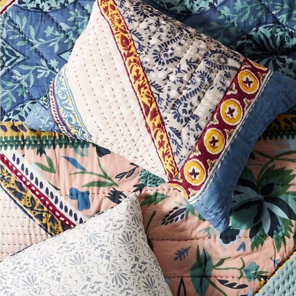 New Kantha-Stitched Katya Quilt Queen
